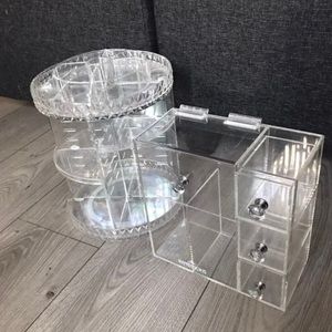 Makeup organizer and brush holder